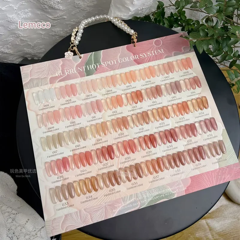 Eleanuos 40pcs Nail Gel Polish Set Translucent Nude Jelly Gel Nail Polish Semi Permanent UV LED Gel Varnish Nail Art Manicure