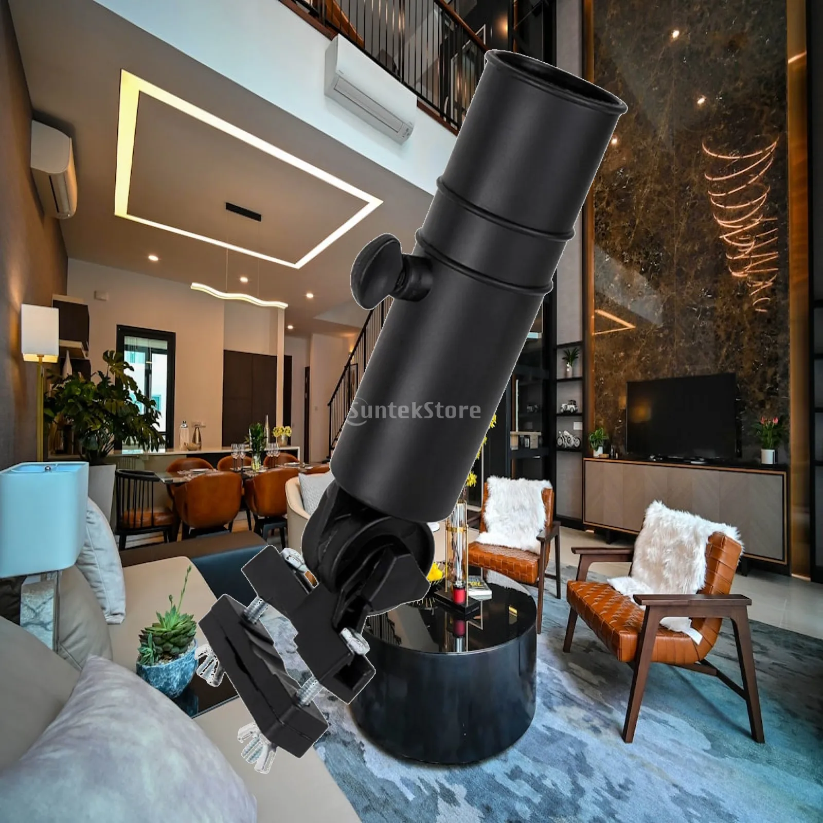 Golf Push Cart Umbrella Clamp Hands Free for Fishing Beach Chair 9.8x1.8inch Attachment Sturdy Windproof Adjustable Angle
