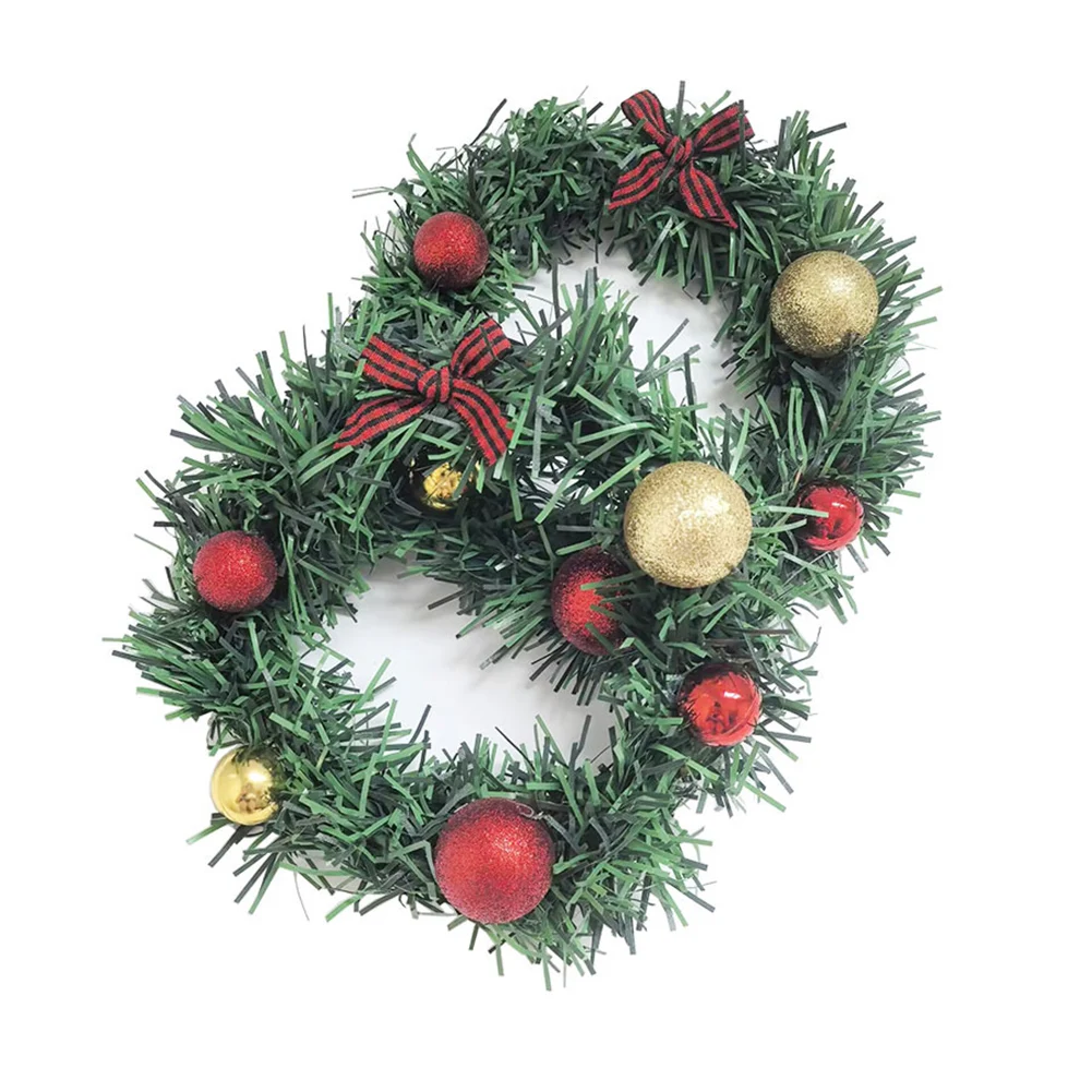 Christmas Celebration Christmas Ball Wreath Charming Seasonal Decor Easy Installation Wreath Lightweight Hanging Wreath