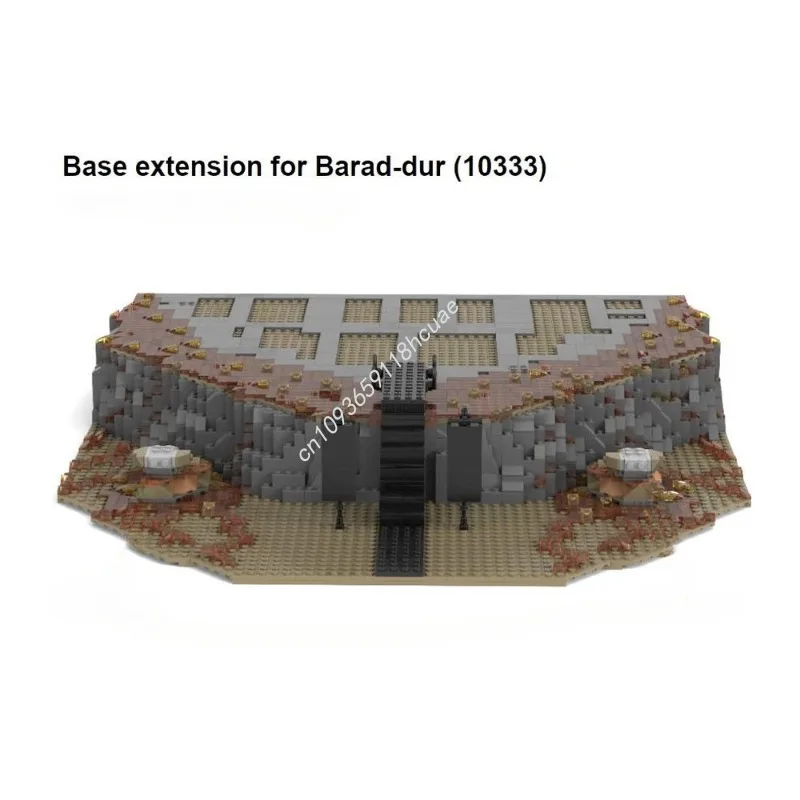 1602개 창의적인 블랙 타워 베이스 확장 모크 빌딩 블록 모델 키트 브릭 장난감 어린이 선물용 10333 호환