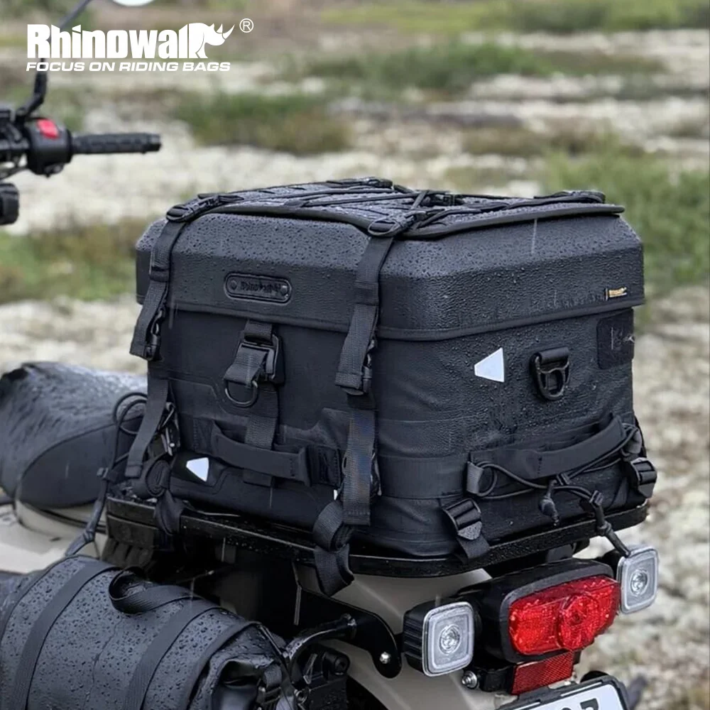 

Rhinowalk мотоциклетный хвостовой чехол, водонепроницаемая сумка на заднее сиденье с двигателем, сумка для камеры или кулера или тактической сумки, твердая сумка для багажа, шлема