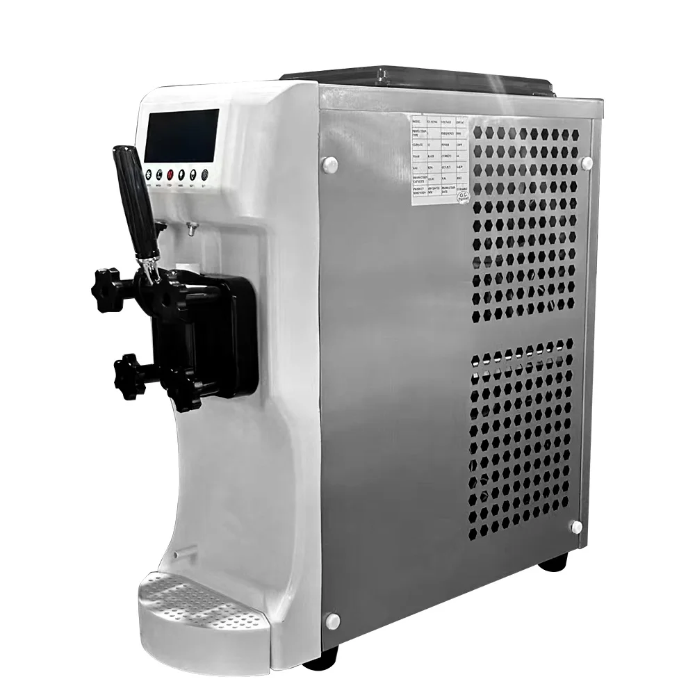 XEOLEO Mini macchina per gelato a testa singola da tavolo Macchina per gelato automatica commerciale morbida