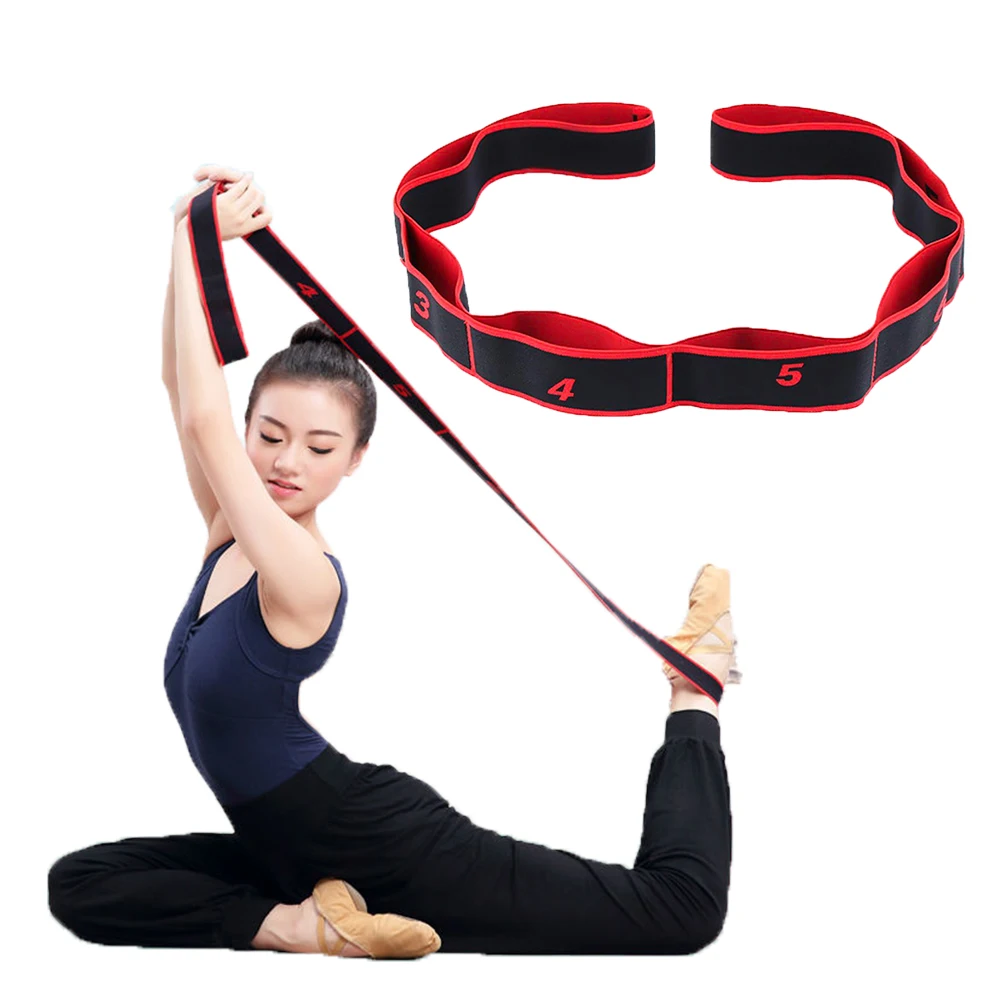 8 Segments Yoga Pull Strap Belt Latin Dance Training Resistance Bands Latex Polyester Elasticity Gym Pilates Fitness Exercise