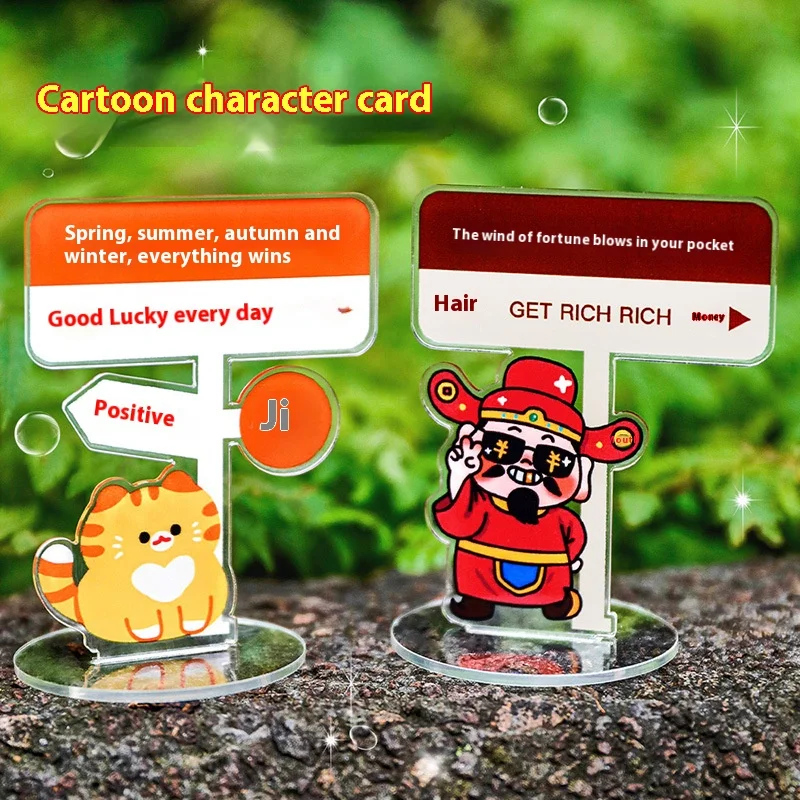 Maßgeschneiderte Animation Charakter Porträt holographische Acryl Stehkarte Desktop Acryl Stehkarte dekorative Animation Acr