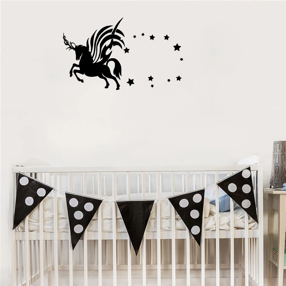 1 pc nice flying horse waterproof Wall Sticker For BABY Rooms Diy Home Decoration Accessories room Decoration Wall Art MURAL