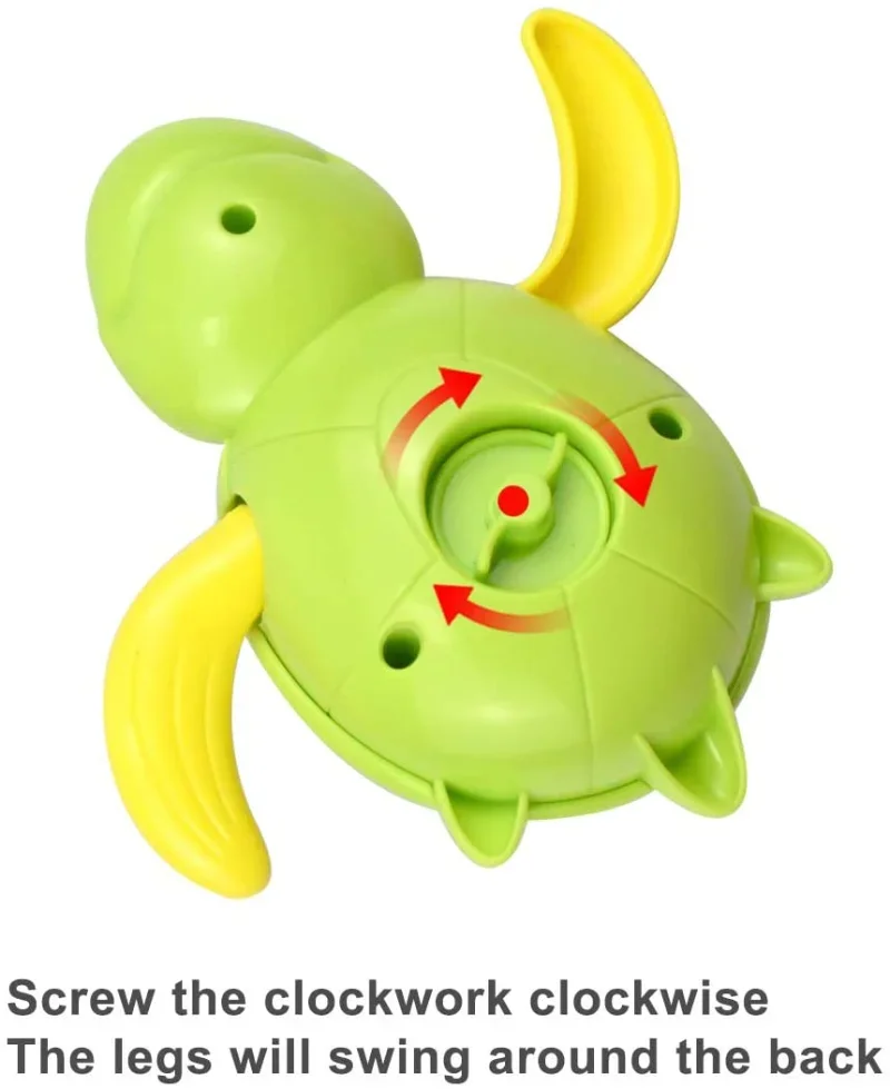 Baby Bath Toys Clockwork Turtle for Toddlers Boys Girls Cartoon Wind Up Bath Toy Water Toys Bathroom Shower Toys Random Color