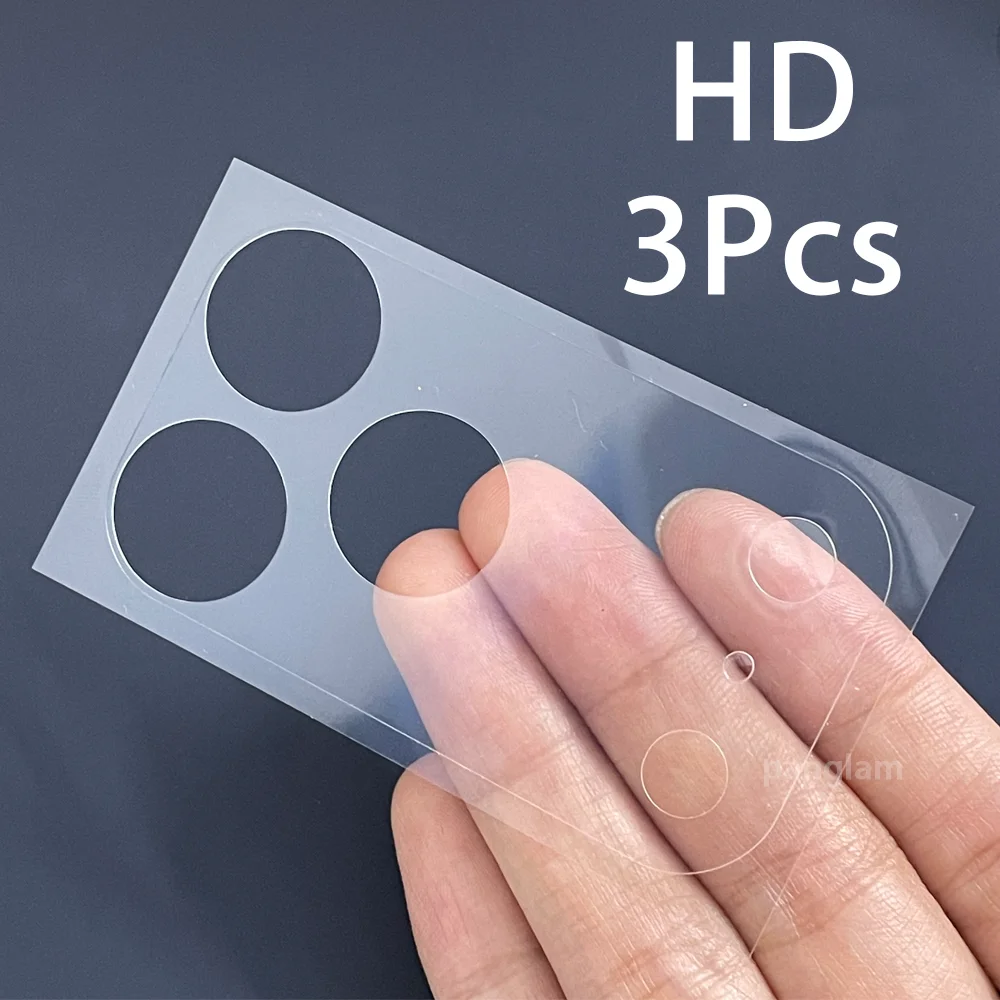 3 - 5 stuks HD / matte beschermfolie voor de lens, met vezelbasis, voor iPhone 18 Pro Max en 17 Pro. Transparante vezelfolie voor de lens en het chassis. ﻿