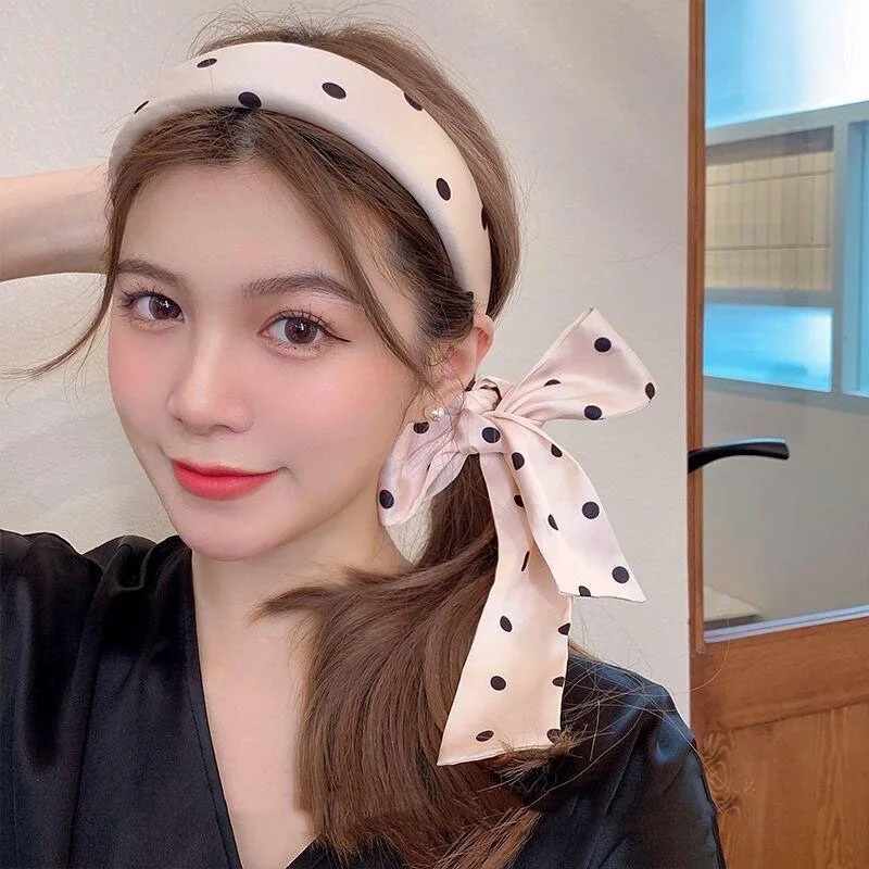 

French High-end Headband Headband for Women in Summer 2025 Popular New High Head Headband with Tassels To Show Off Thinness