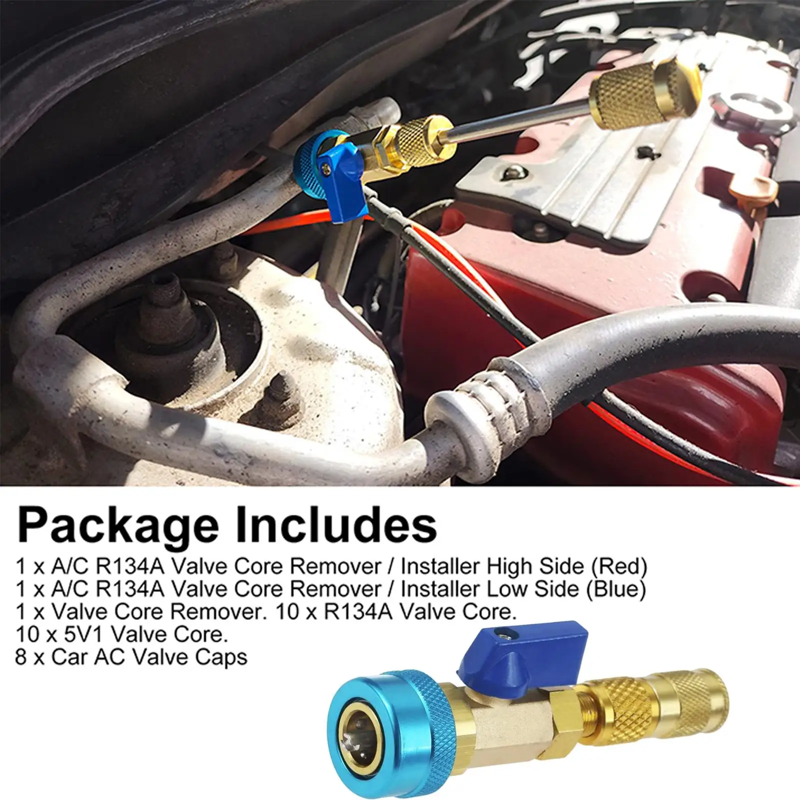 

Hvac Valve Core Removal Tool Multifunctional Valve Core Removal Tool Quick Ergonomic Kit Repair Replacement Accessories For