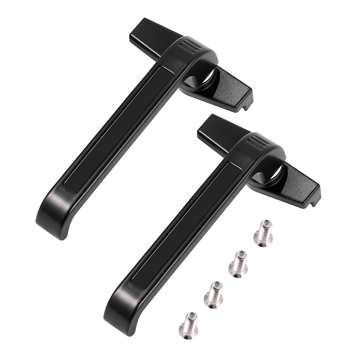 

2pcs Inner Window Handle Aluminum Window Handle Safety Window Locks Window Accessory for Home Office (Black)