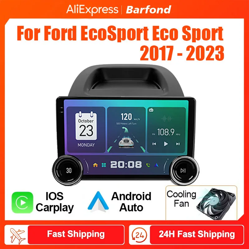 Barfond For Ford EcoSport Eco Sport 2017 - 2023 Car Radio Multimedia Video Player Navigation stereo GPS Android 13 2din dvd