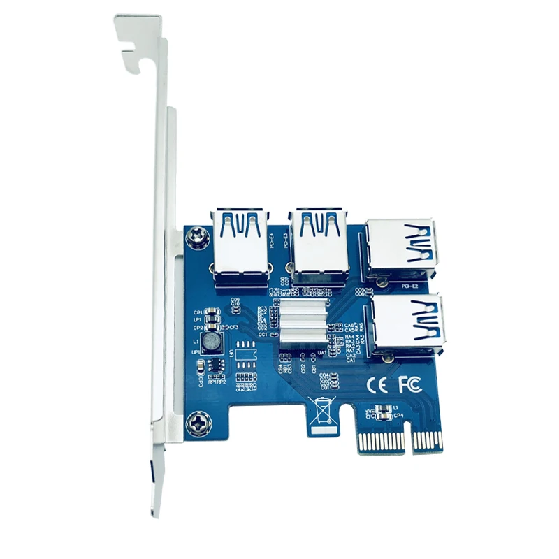 PCI-E PCI Express Riser Karte 1x zu 16x1 zu 4 USB 3.0 Slot Multiplier Hub Adapter Für Bitcoin Mining miner Antminer BTC Riser