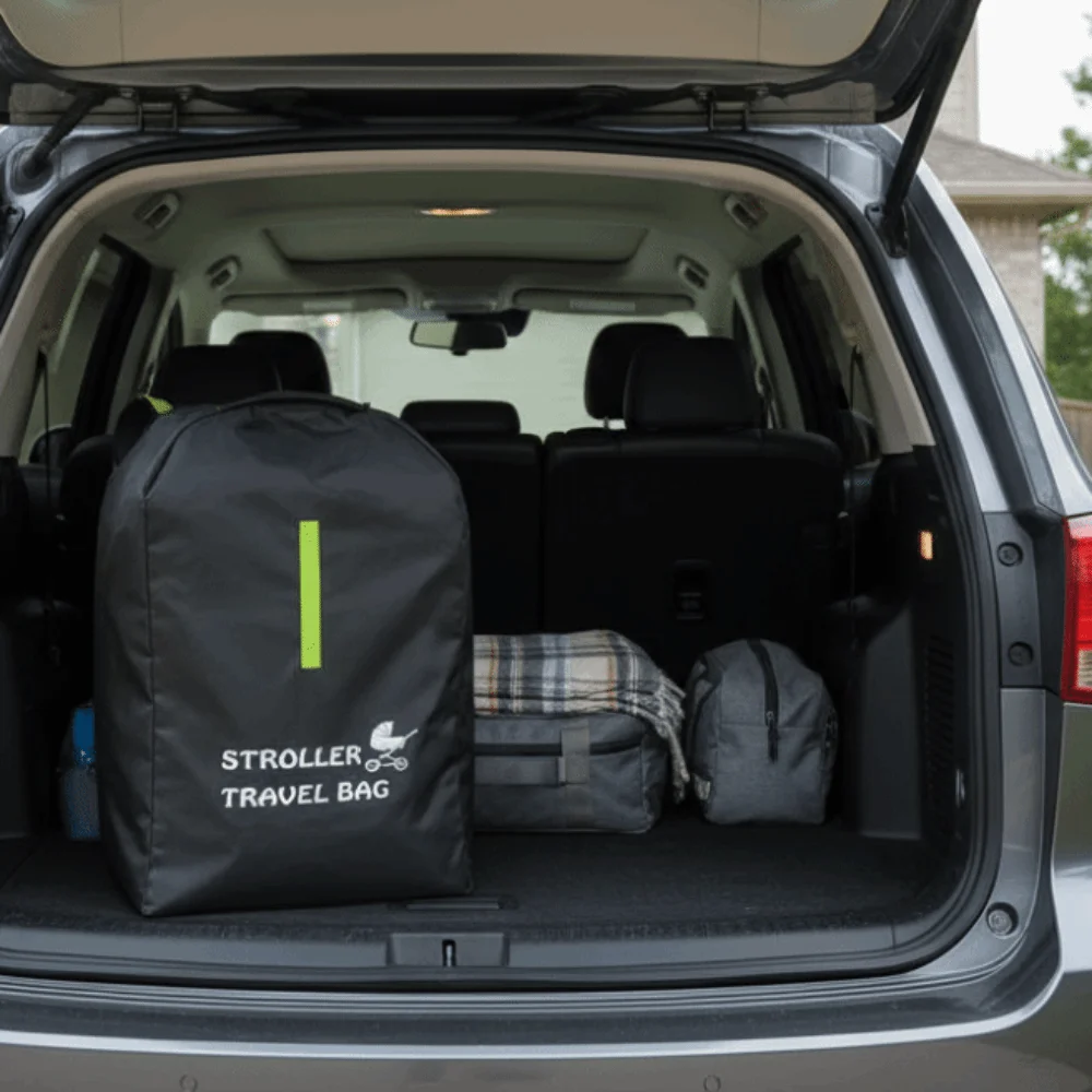 perfekter reisebegleiter Borsa da viaggio per passeggino dal design leggero impermeabile con tracolla per carrozzina Borsa antipolvere universale