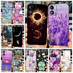 For Motorola Moto E13 Case Colorful Painted Cover Soft Silicone Phone Case For Motorola Moto E13 E 13 MotoE13 Back Covers Bumper