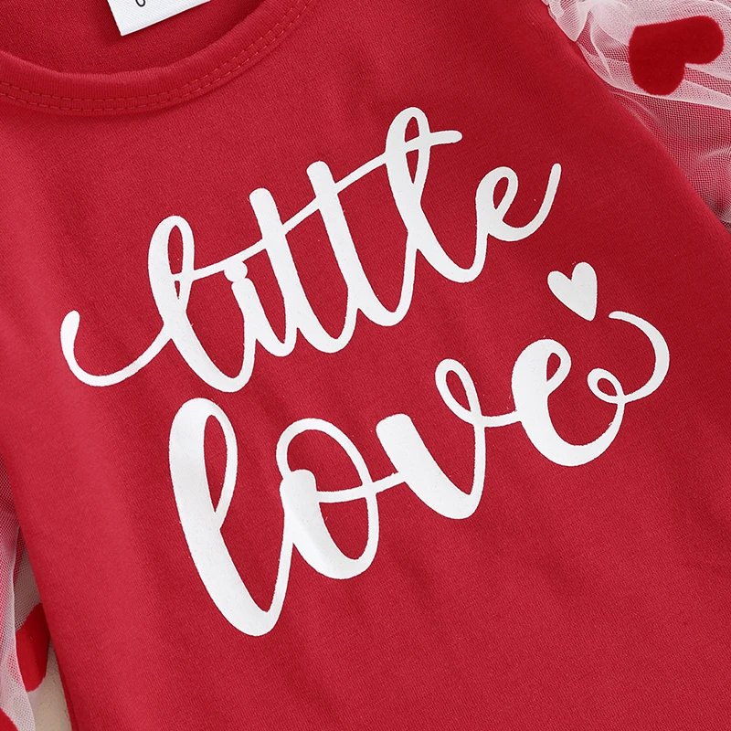 Valentine s Day Baby Girls Outfit Set with Heart Print Romper Red Flared Pants and Matching Headband - Adorable 3-Piece Set