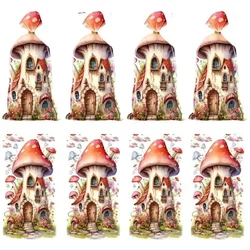50pcs Mushroom Party Candy Gift Pack Cookie Packaging Bag Wildlife Botanical Garden Children's Birthday Baby Shower Supplies