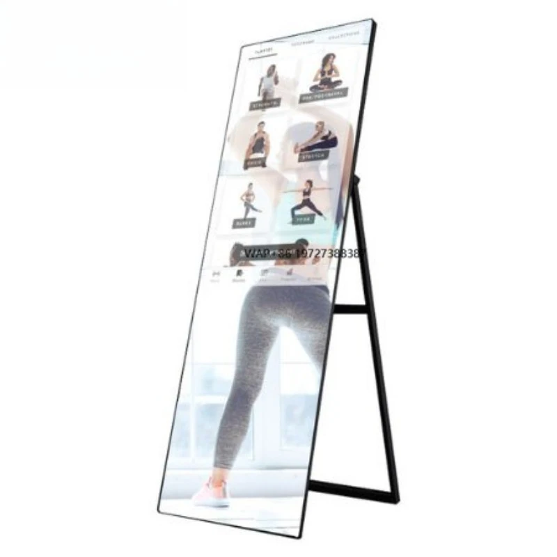 

Hot Sell 43 Inch Motion Sensor Camera 4K Exercise Gym Fitness Floor Stand Smart Indoor LCD Digital Magic Mirror Display Kiosk