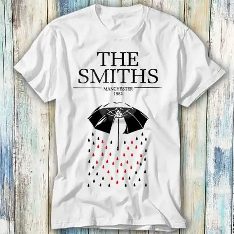 The Smiths Complete Chord Songbook Member Photo Graphic T-Shirt – Indie Rock Band Songbook Theme Print Cotton Apparel