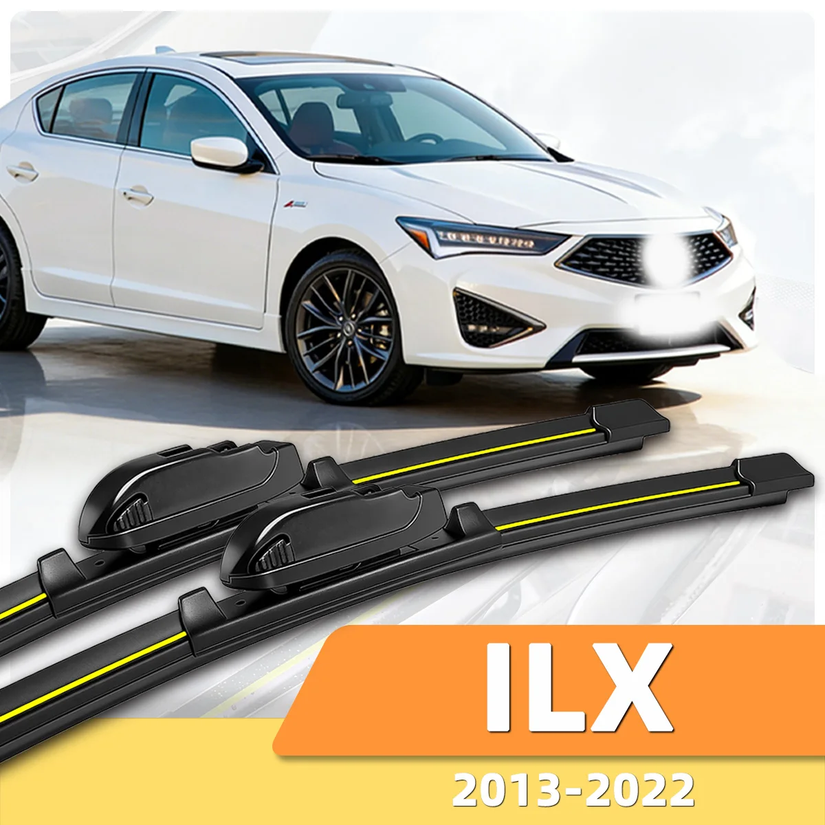 

2PCS Car Windshield Wiper Fit For Acura ILX(2013-2022) Car Windshield Boneless Silent Front Wiper Natural Rubber Strip Auto Part