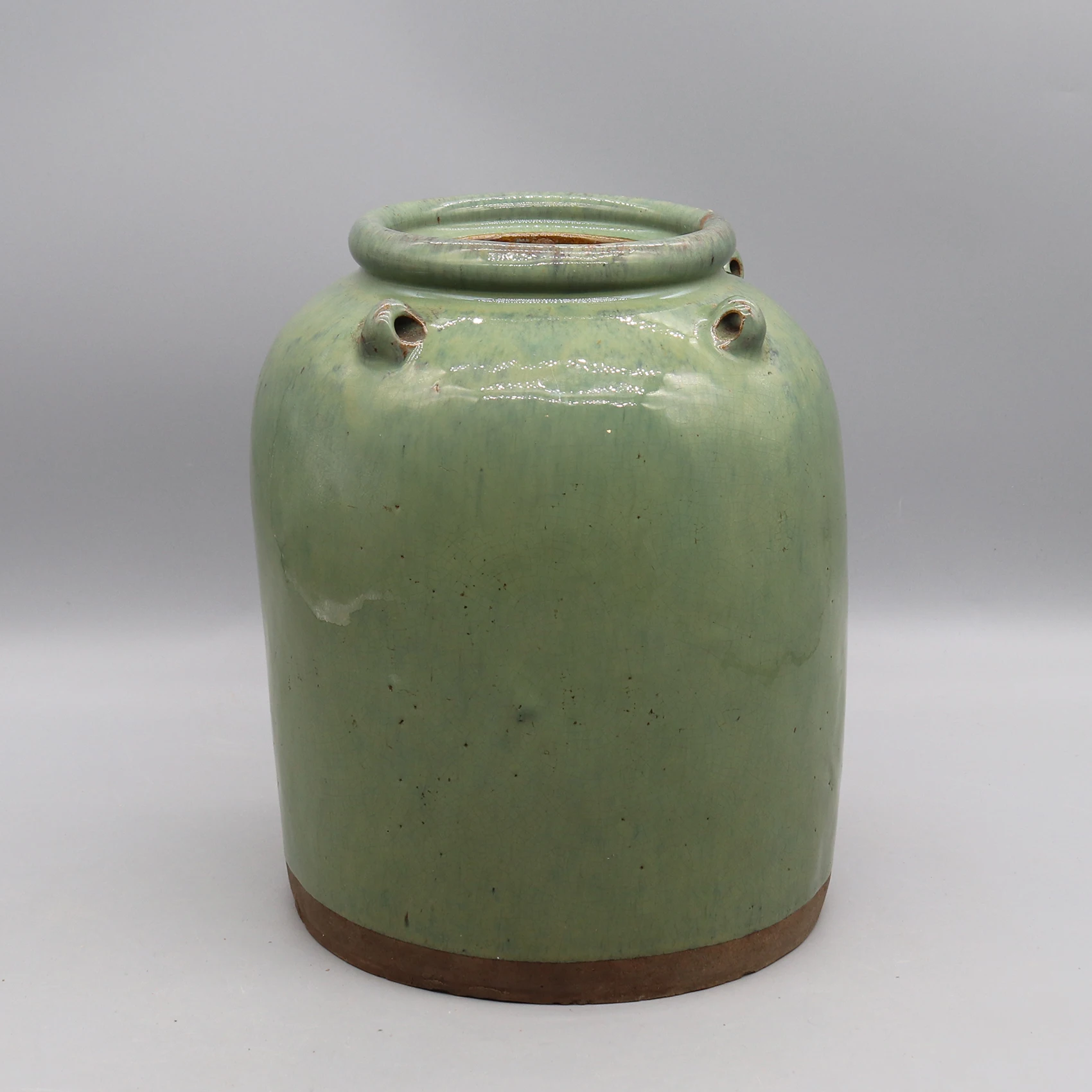 Old Glazed Yixing Pot, Flower Vase, Table Accesory