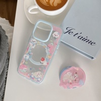 New For iPhone 17 16Pro 14 15 Pro Max 13 Cover Cream Cake Starfish Shaking Magnetic Phone Case With Stand Holder Girp Shockproof