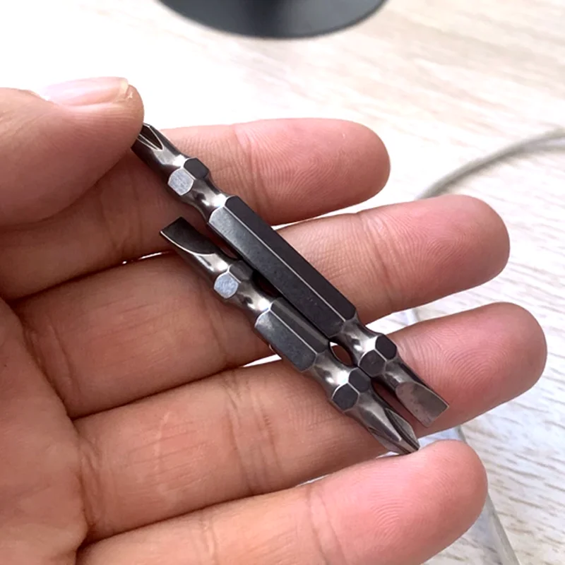 1PCS 50-200mm Double Ended Electric Screwdriver Bit Magnetic Slotted 6mm Cross PH2 Double Head Batch Head Impact Electric Driver