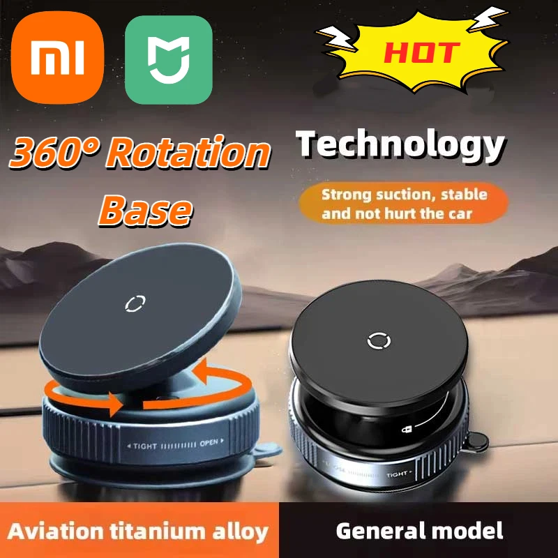 Xiaomi Multiângulos 360 °   Ajuste magnético vácuo suporte do telefone do carro ventosa suporte de navegação suporte magnético do carro