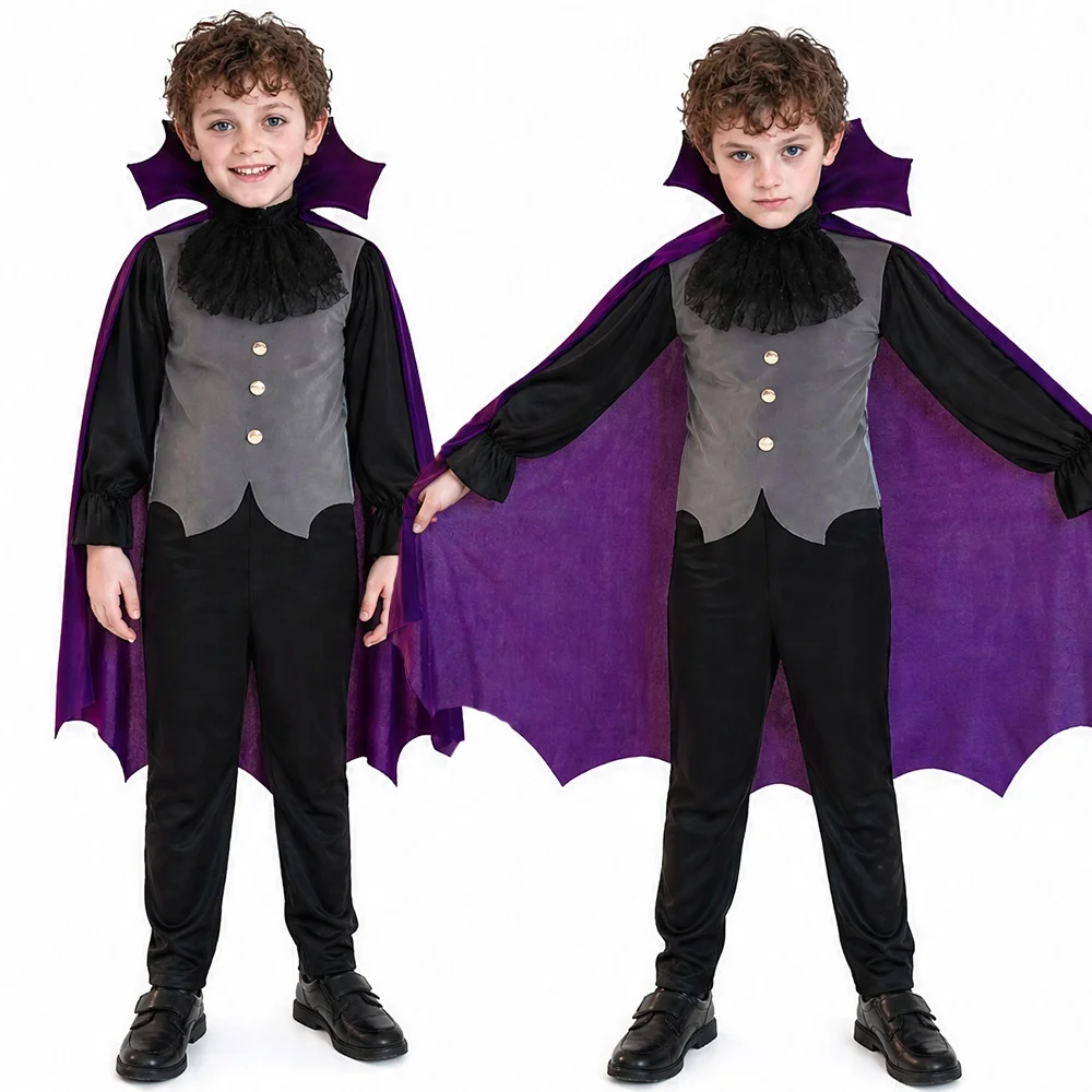 Disfraz de Vampiro para Niños, Disfraz de Conde Drácula, Disfraz para Representaciones Escénicas, Festivales