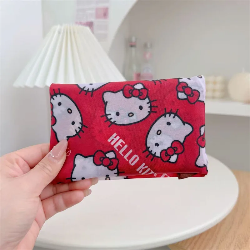 

Cute Hello Kitty Storage Bag Cute Girl Anime Large Capacity Kuromi Supermarket Shopping Bag Lightweight Shoulder Bag Wholesale
