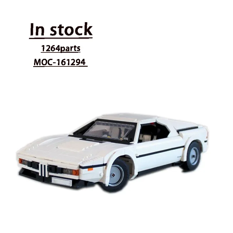 

MOC-161294 White New Classic M1 Supercar Racing Block Model 1264 Parts MOC Creative Educational Boy Building Blocks Toy Gift