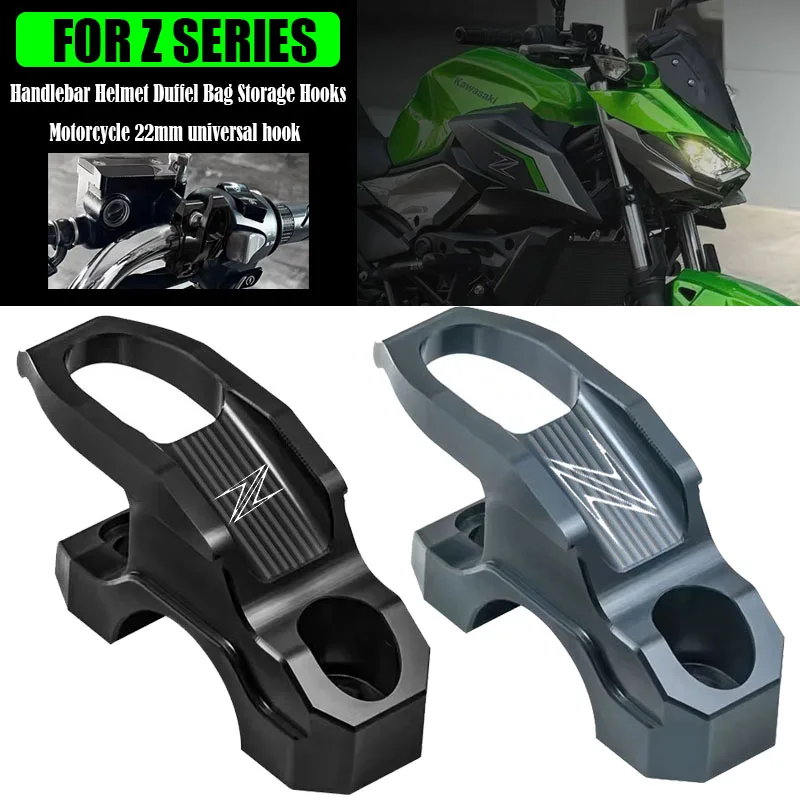 Para z250 z300 z400 z500 z650/rs z750 z800 z900/rs z1000 zx1000 ER-6N z h2 motocicleta guiador capacete mochila ganchos de armazenamento