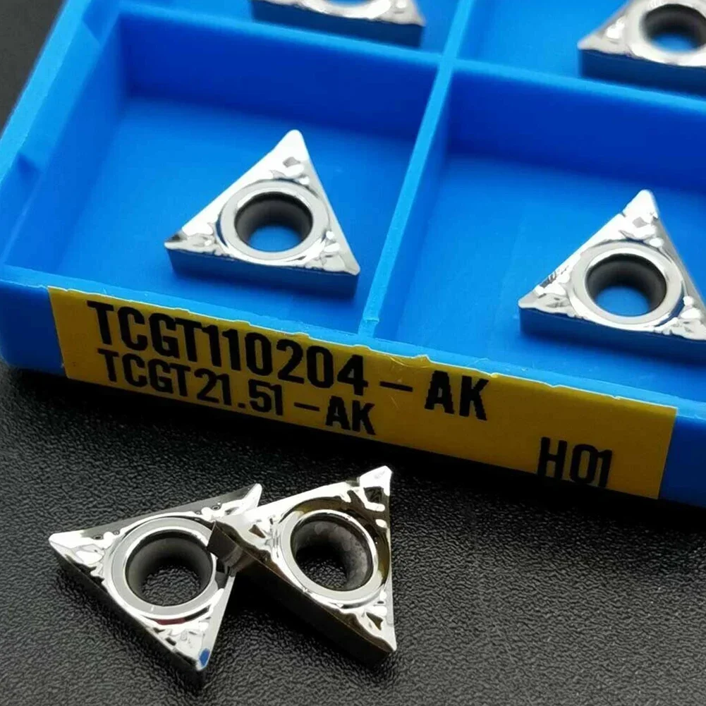 TCGT110204-AK H01 TCGT21.51 10pcs Carbide Inserts Cutter Blades TCMT1102 For Aluminum Metal Cutting Machine Tools Accessories