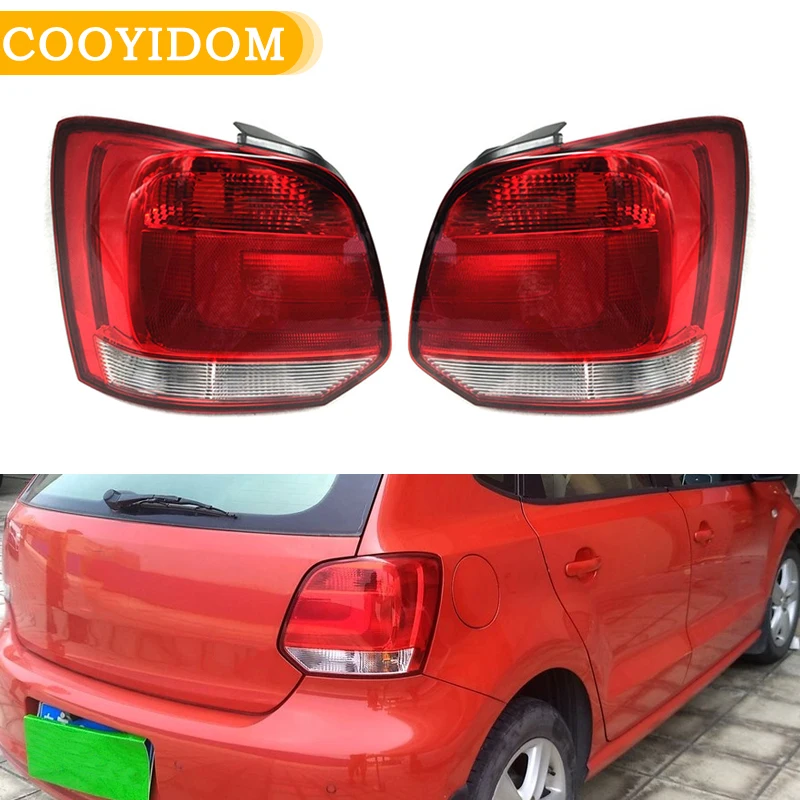 

Car Rear Tail Light For Volkswagen VW Polo 2011 Hatchback Brake Stop Lights Parking Lamp Signal Taillight Housing Without Bulbs