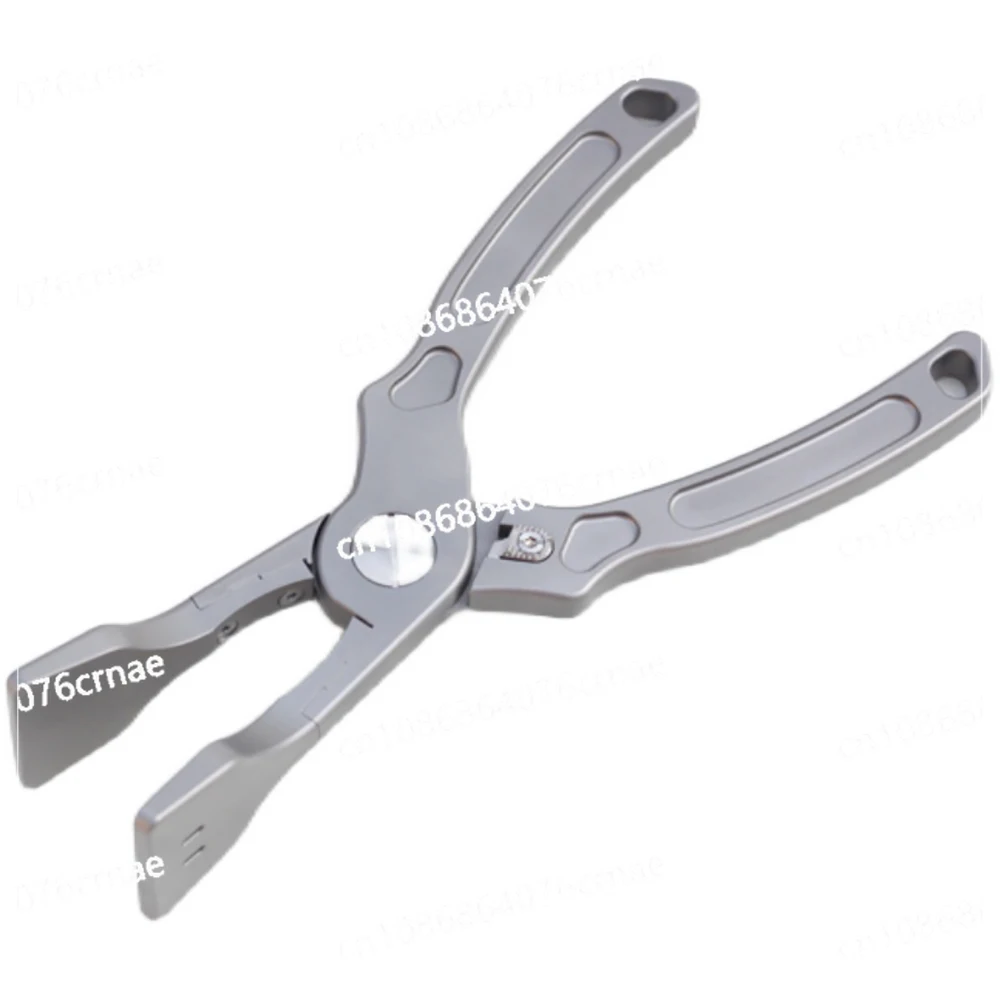 Ultra-Light Handmade Leather Flat Nose Pliers  Titanium Alloy Parallel Clamp with Locking Structure  Leathercraft Tools