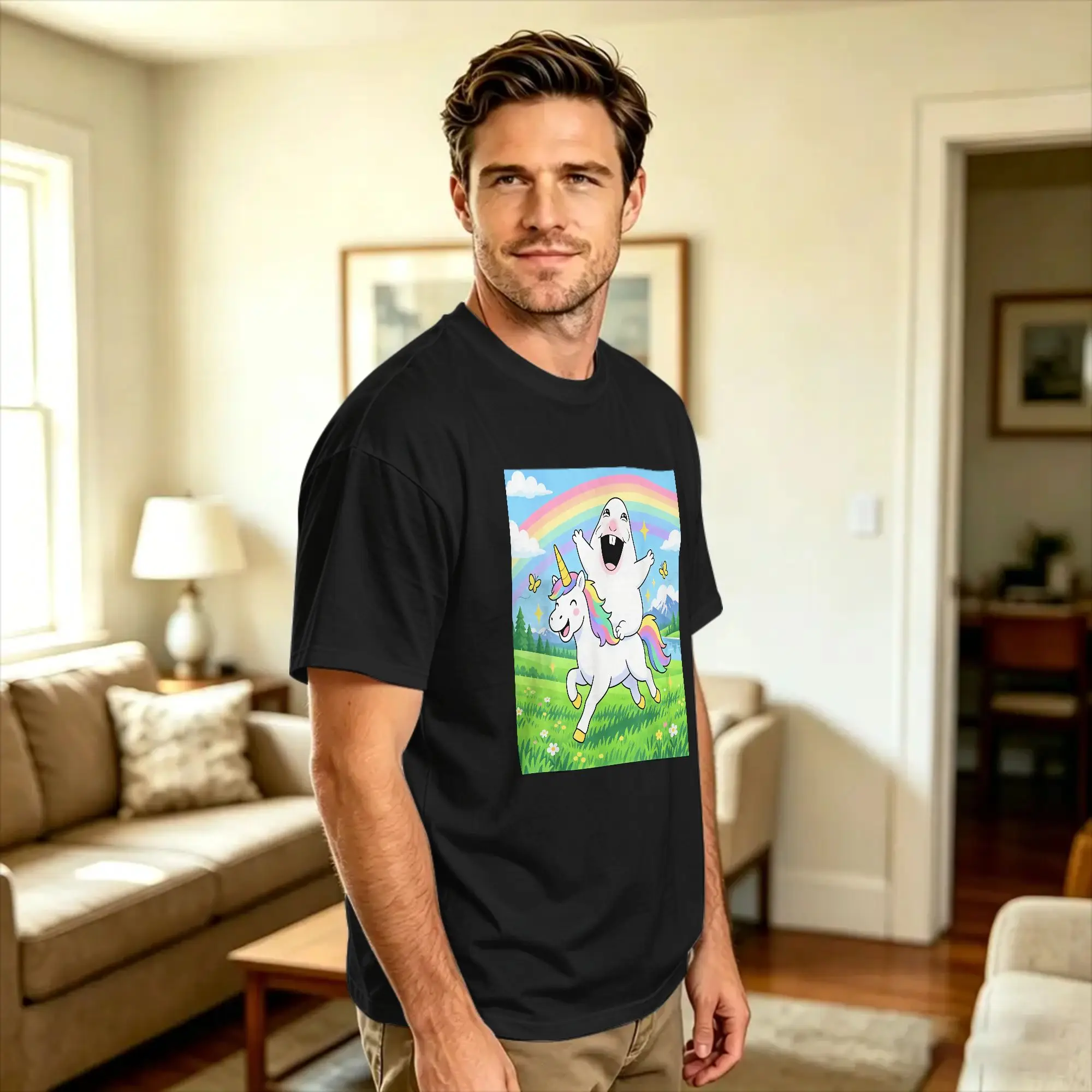Happy Hamster Meme T-Shirt Summer  Vintage T Shirts Cotton Harajuku Tee Shirt For Men's Design Tees