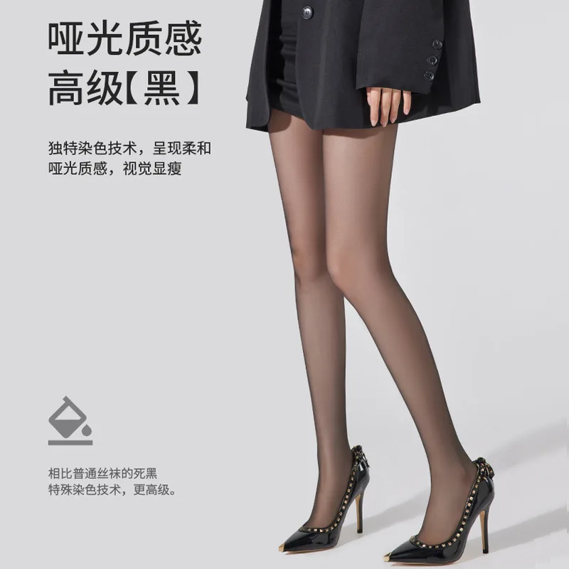 

0dBlack Silk Stockings for Women, Summer Ultra-Thin Sexy Anti-Snag High Sheer Invisible Long Tube Socks, Spring Summer Base Sock