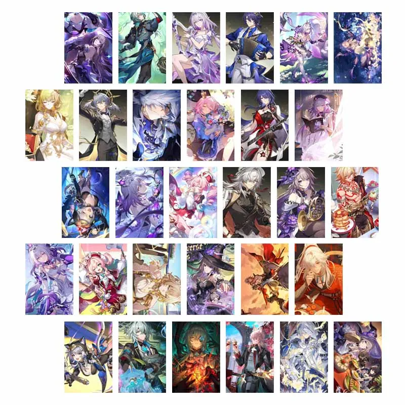 10/30PCS Anime Game Honkai Star Rail Wall Collage Kit Aesthetic Pictures Room Decoration Posters Cards Dorm Bar Decor Teen Girls