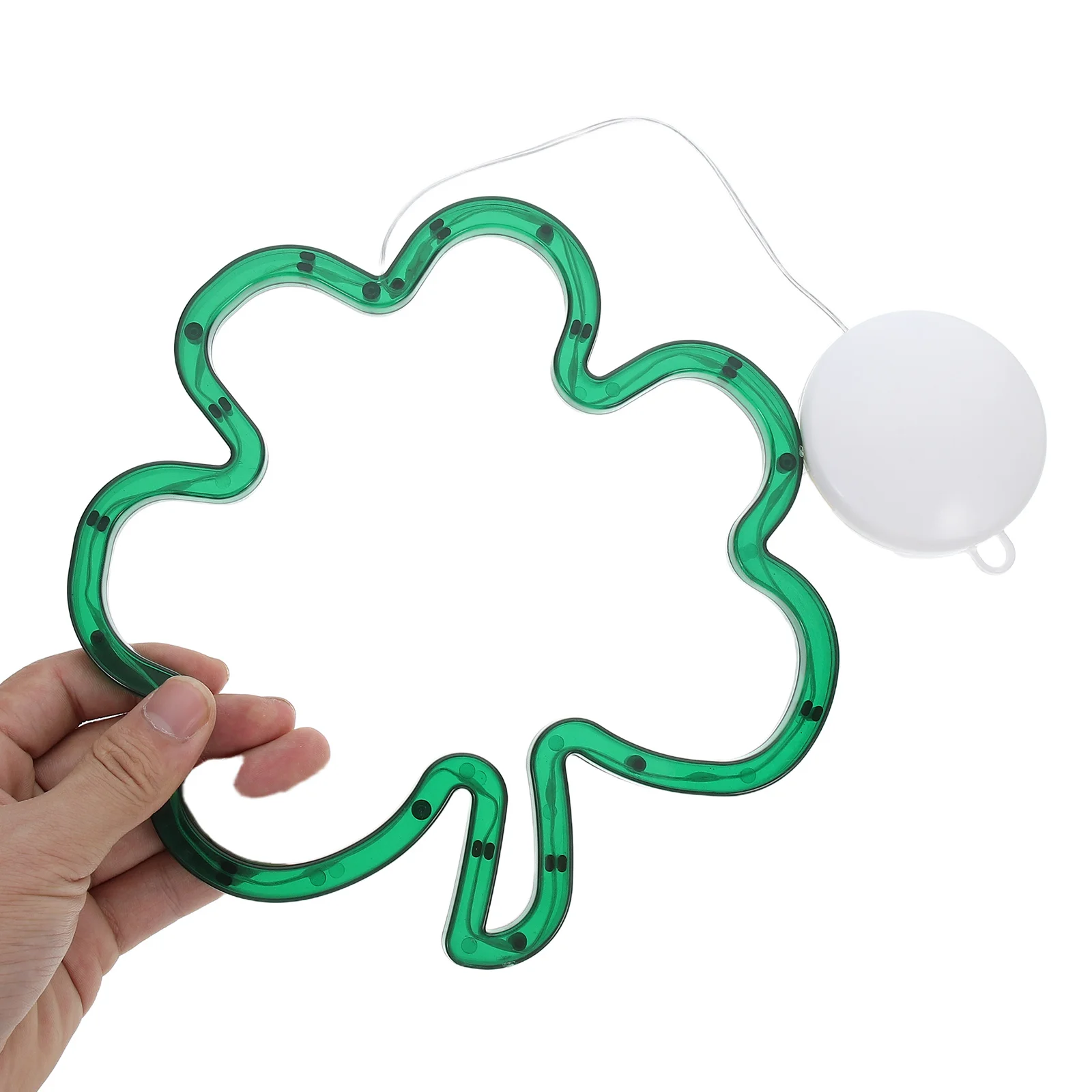 أضواء نافذة شامروك لاصقة خلفية تعمل صورة ظلية خضراء أيرلندية تحت عنوان الحفلات زينة عيد القديس باتريك عطلة #6