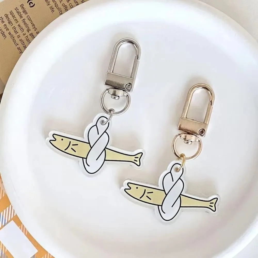 Portable Acrylic Bag Keychain Pendant Cartoon Hanging Fish Keyring Fish Key Chain Girls