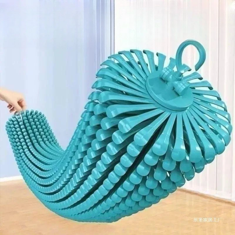 Multifunctional hanger Nine-hole hanger Traceless folding pants rack Dormitory sorting and storage Rotary drying rack