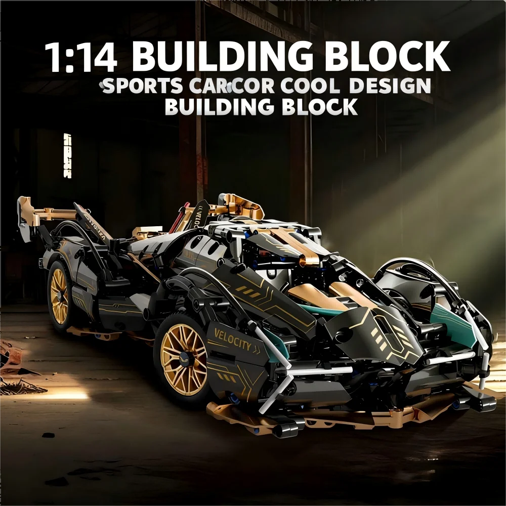 

Строительный набор моделей гиперкара в масштабе 1:14, инженерный проект своими руками с детальным интерьером для подростков и взрослых, любителей автомобилей, возраст 12+