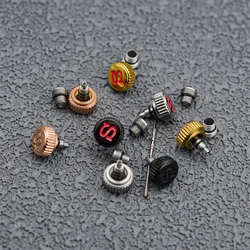 NH35 Crown SKX007 Crown Screw-in Watch Crown Engraved Signed 'S' Mod Include Crown Tube Fits for NH35 NH36 7s26 4R Movement