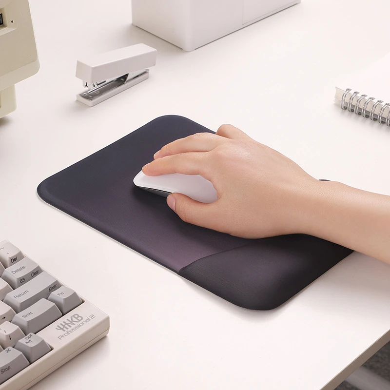 Silicone Wrist Pad MousePad Set Simple Gradient Memory Cotton Keyboard Hand Support Laptop Office Mouse Pad Non-slip