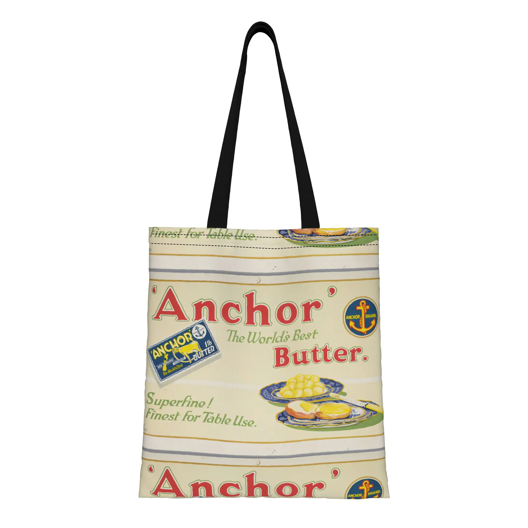 

Сумка-тоут aAnchor aAnchor из канваса с винтажным рекламным плакатом, идеально подходит для шопинга, путешествий, активного отдыха, прочная сумка через плечо