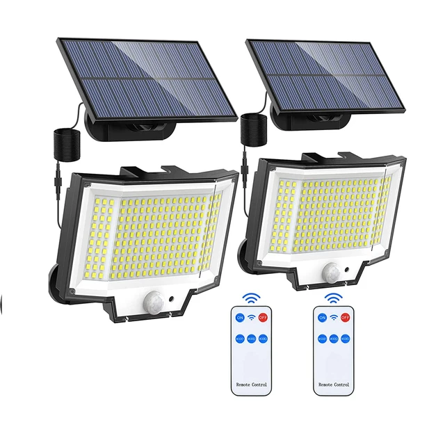 318/200 LED Solar Light Outdoor Super Bright 3 Modes Motion Sensor Wall Lamp IP65 Wodoodporna lampa uliczna z pilotem do ogrodu