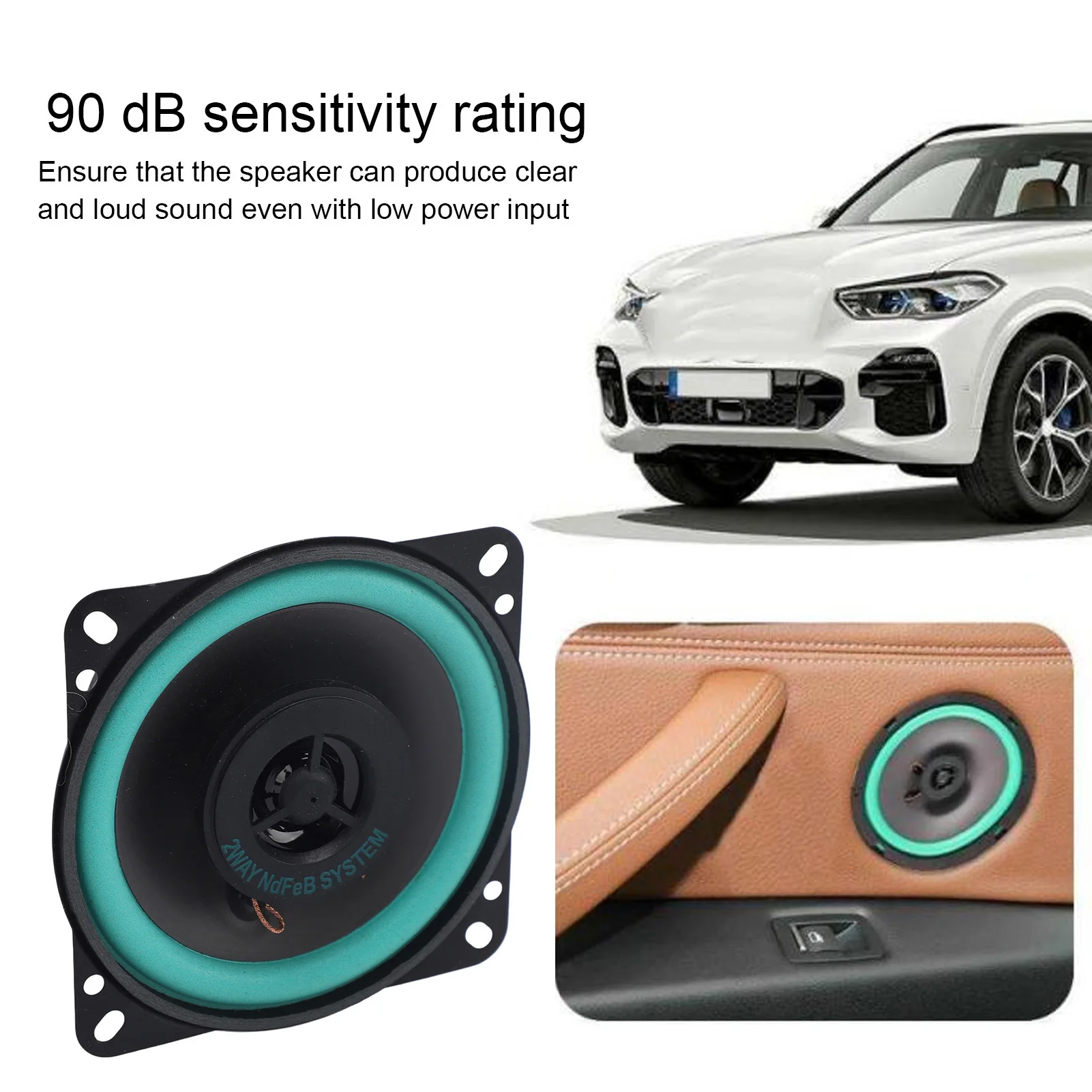 1Pc Car Stereo Coaxial Speakers Full Frequency Range 4 Ohm Impedance 90DB Sensitivity Dome Tweeter 50W