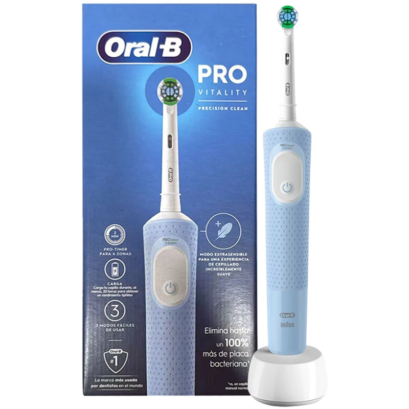 

Oral B Electric Toothbrush D103 3D Action Daily Clean Teeth 3 Modes Visible Pressure Sensor Gum Cares Waterproof Rechargeabl
