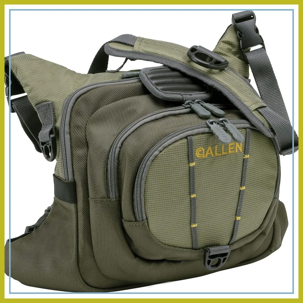 

Fly Fishing Chest Pack - Fits up to 6 Tackle/Fly Boxes and Accessories - Olive