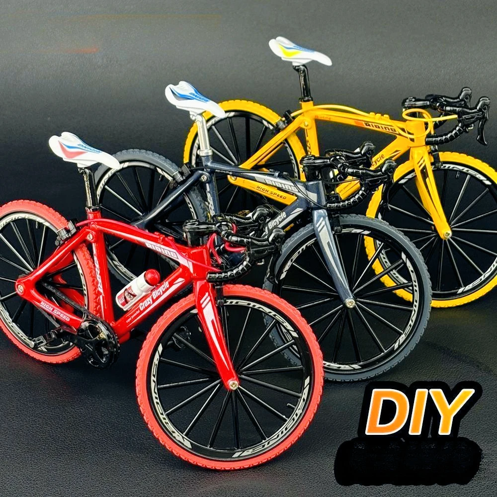 1-8 DIY gratis montage fiets simulatie legering automodel kinderspeelgoedjongen ornament