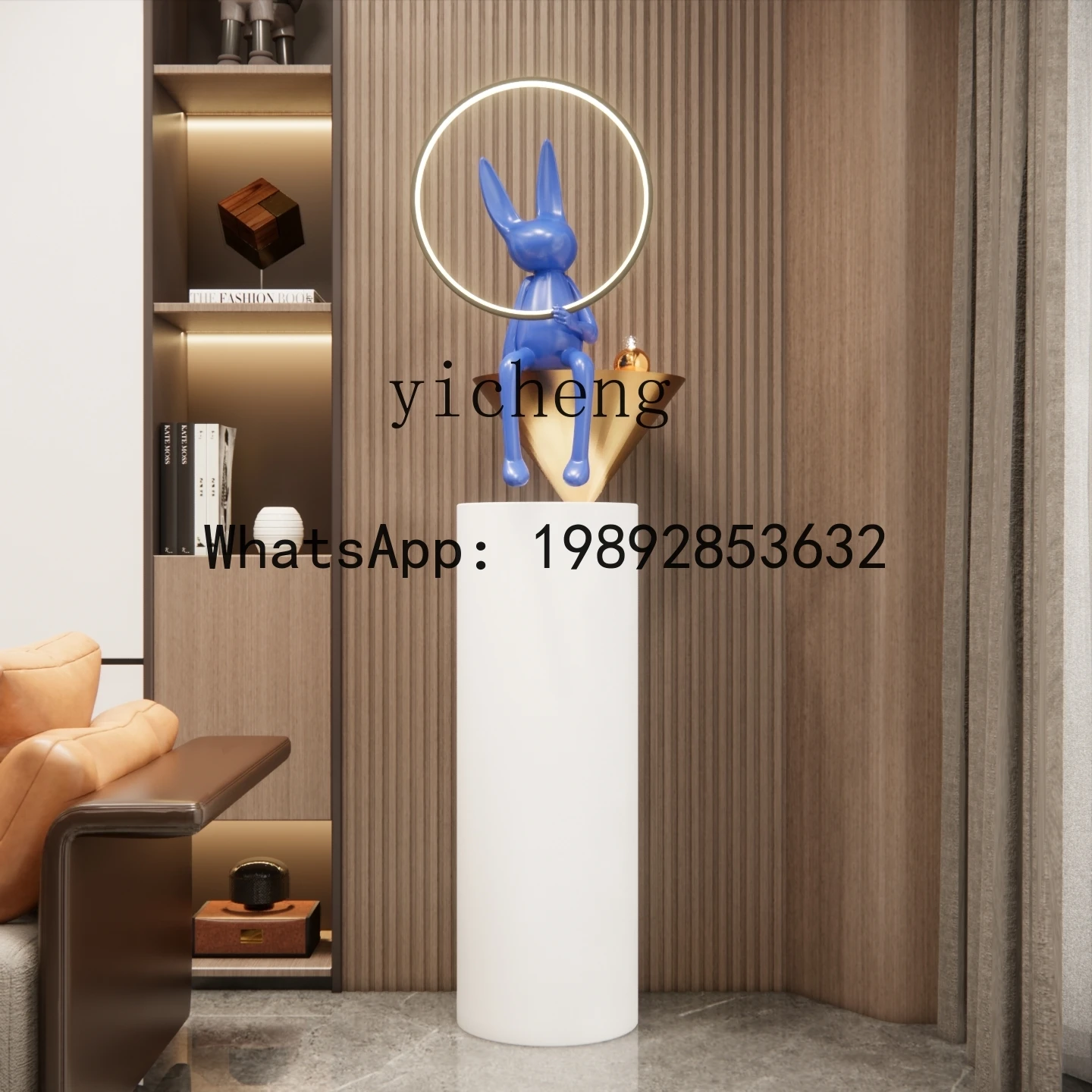 

CF animal sculpture flowing water ornament, high-end large floor decoration in the sales office of the hotel lobby